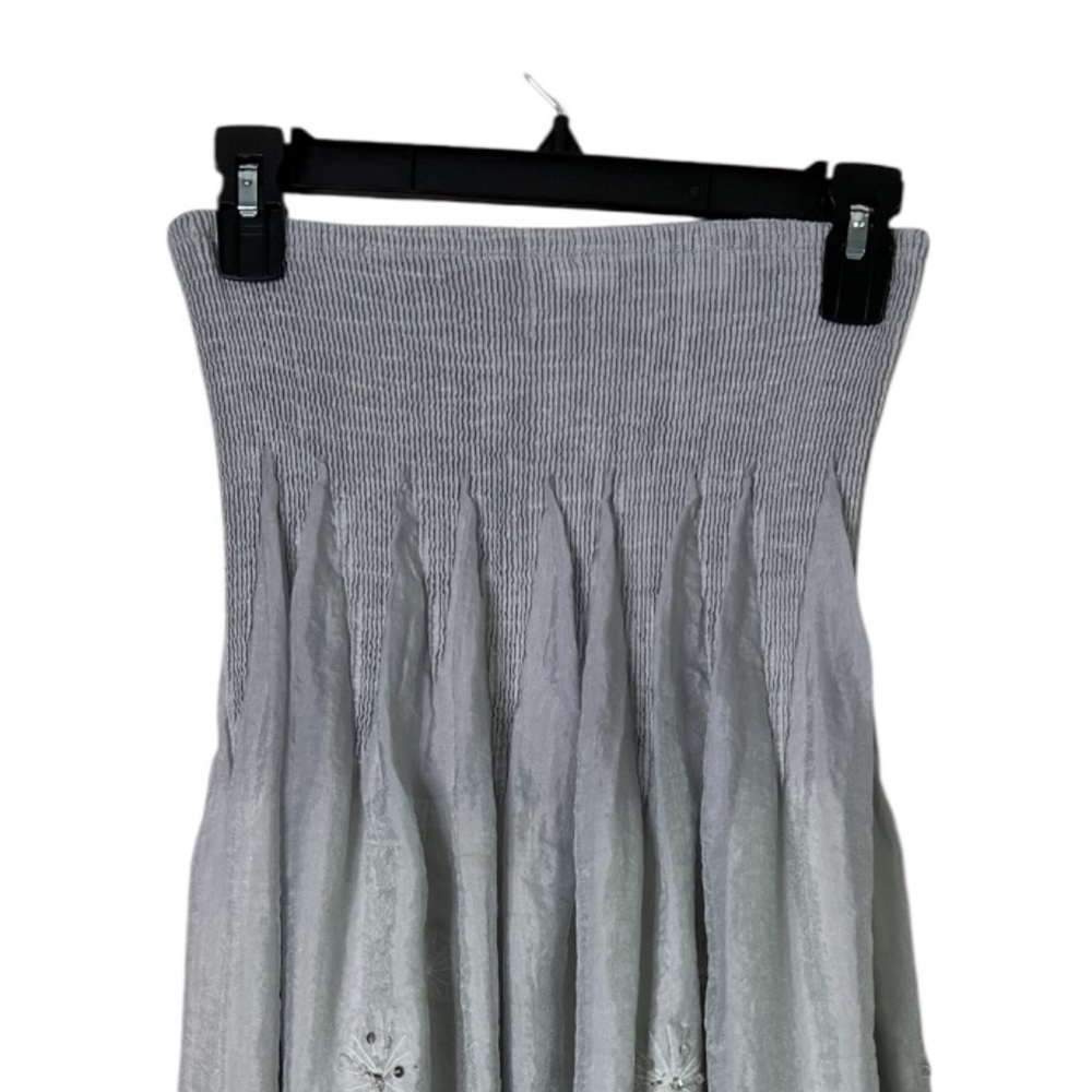 Lapis Anthropologie Women’s Light Gray Convertible Strapless Dress OR Skirt OS - Picture 5 of 7